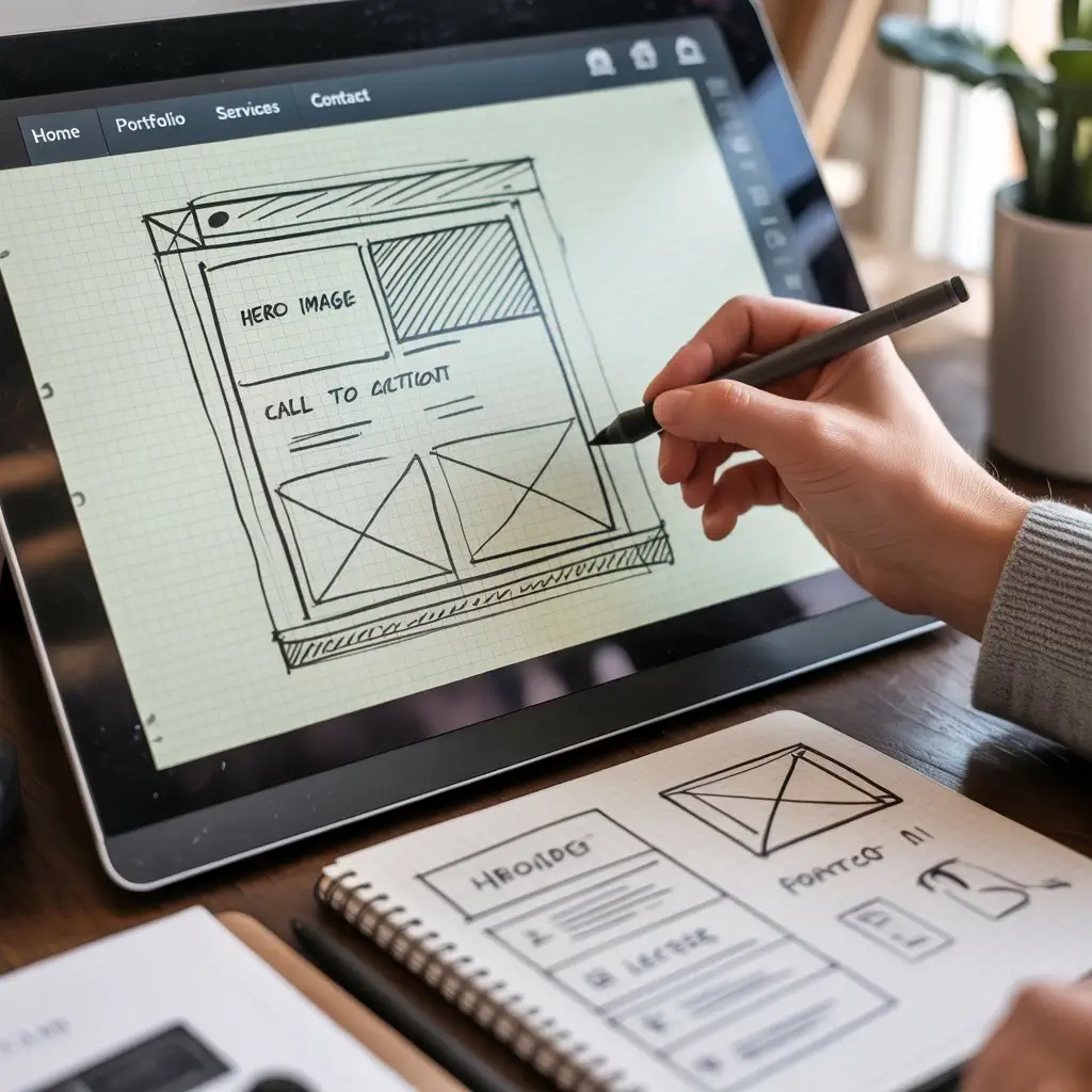 a-website-landing Wireframe
